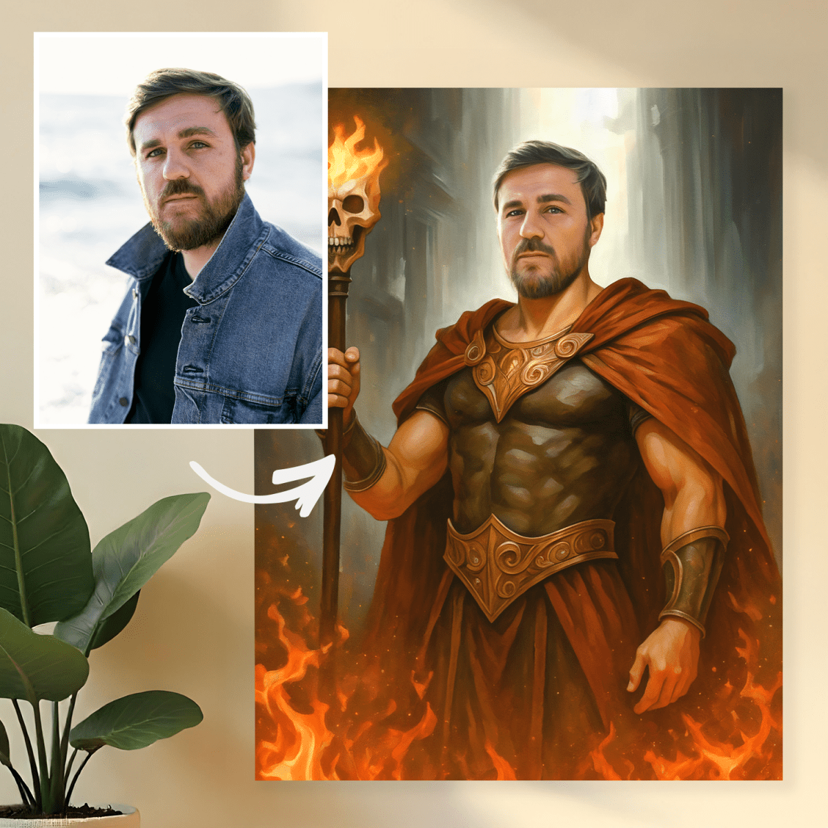 Image of Portret boga Hadesa - obraz na płótnie z Twojego zdjęcia - Wymaluj Prezent