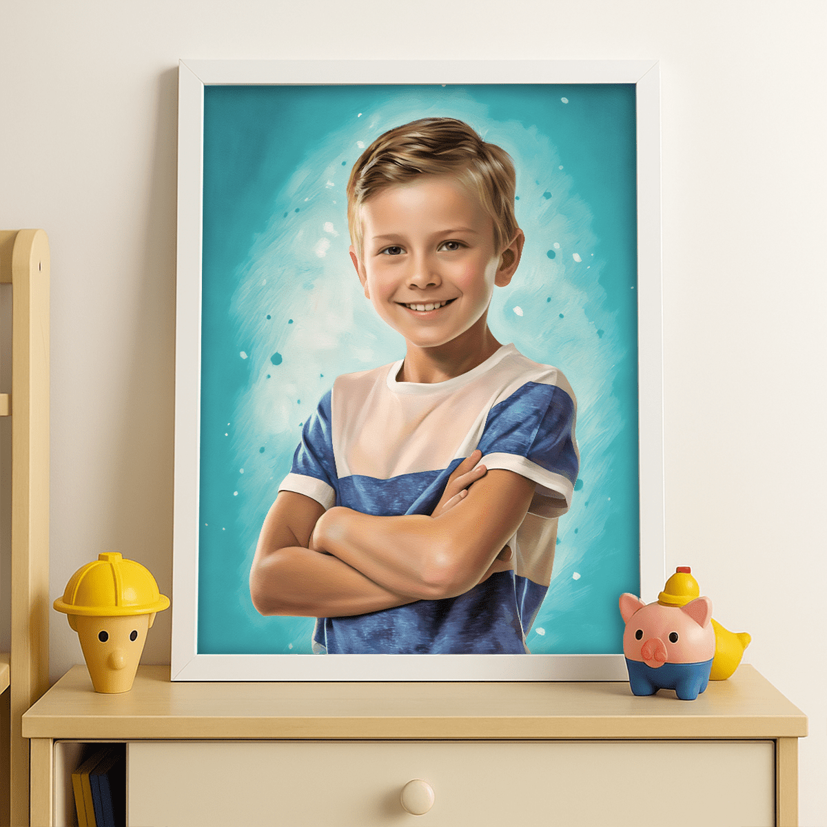 Portret chłopca - obraz na płótnie z Twojego zdjęcia - Wymaluj Prezent