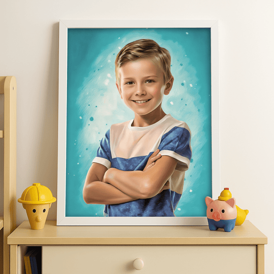 Portret chłopca - obraz na płótnie z Twojego zdjęcia