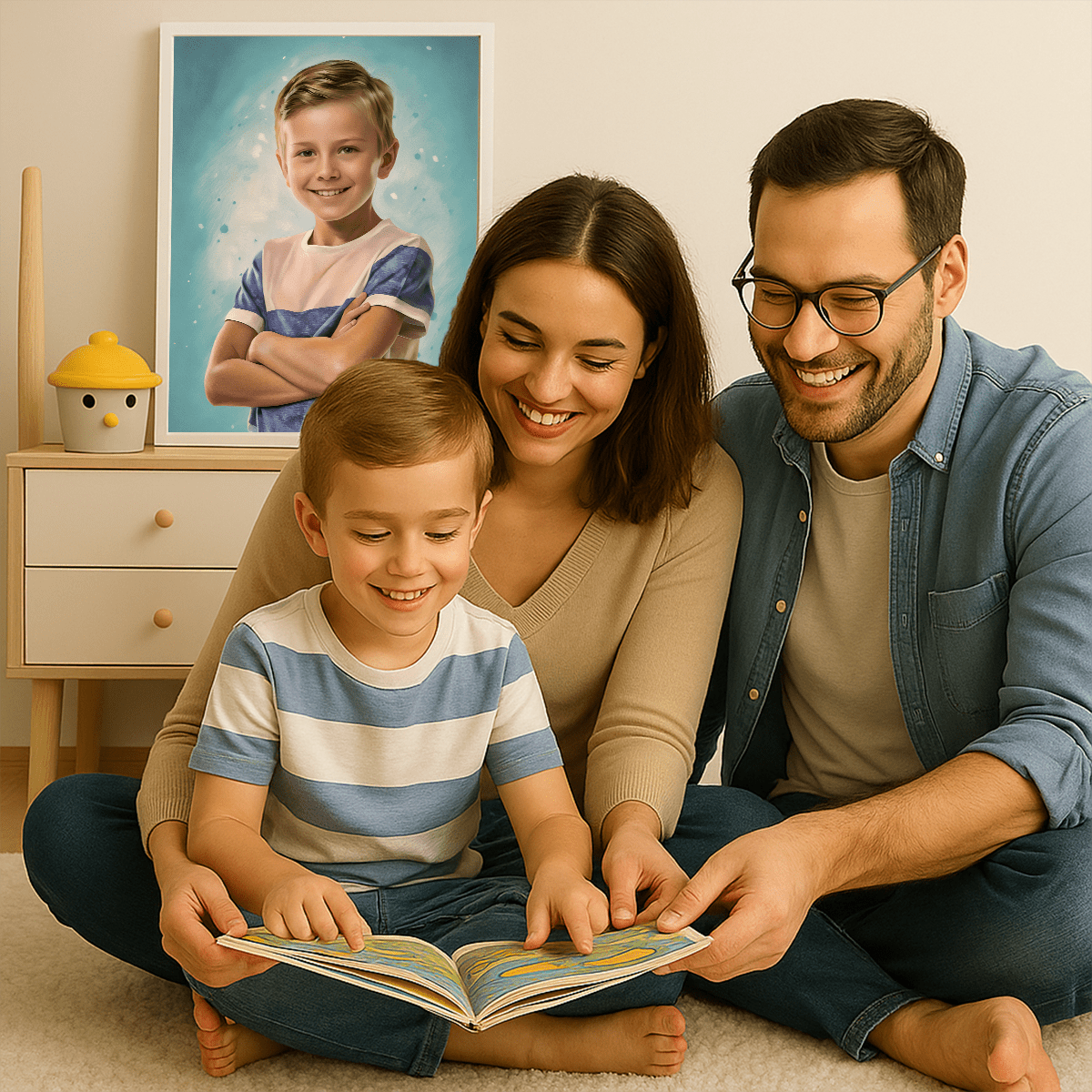 Image of Portret chłopca - obraz na płótnie z Twojego zdjęcia - Wymaluj Prezent