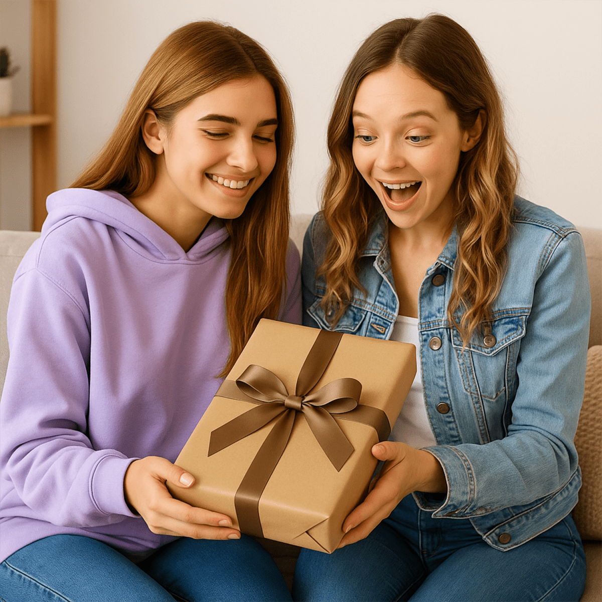 Portret dwóch przyjaciółek - druk na szkle, portret z Twojego zdjęcia - Wymaluj Prezent