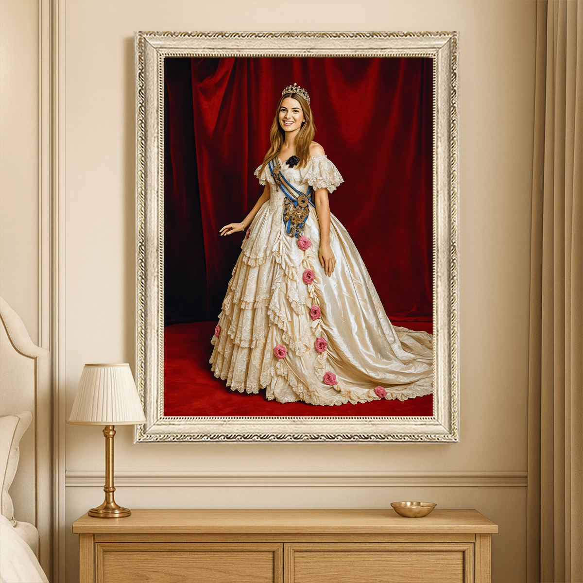 Image of Portret Jej Wysokości - obraz na płótnie z Twojego zdjęcia - Wymaluj Prezent