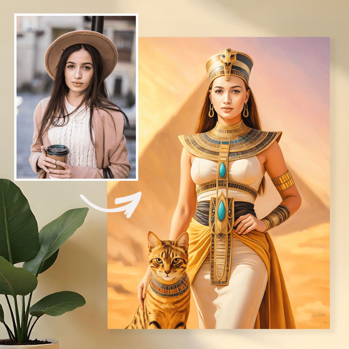 Image of Portret Kleopatry - obraz na płótnie z Twojego zdjęcia - Wymaluj Prezent