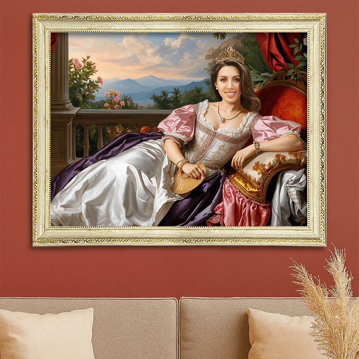Image of Portret królewny - obraz na płótnie z Twojego zdjęcia - Wymaluj Prezent