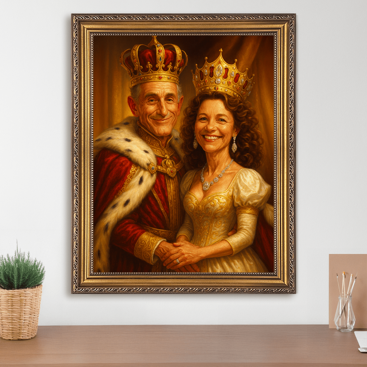 Image of Portret królewski w unikalnym stylu - obraz na płótnie z Twojego zdjęcia - Wymaluj Prezent