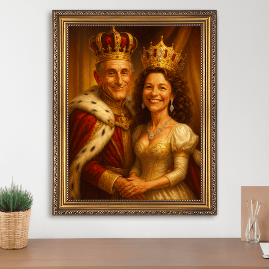 Portret królewski w unikalnym stylu - obraz na płótnie z Twojego zdjęcia