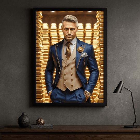 Portret magnata - obraz na płótnie z Twojego zdjęcia