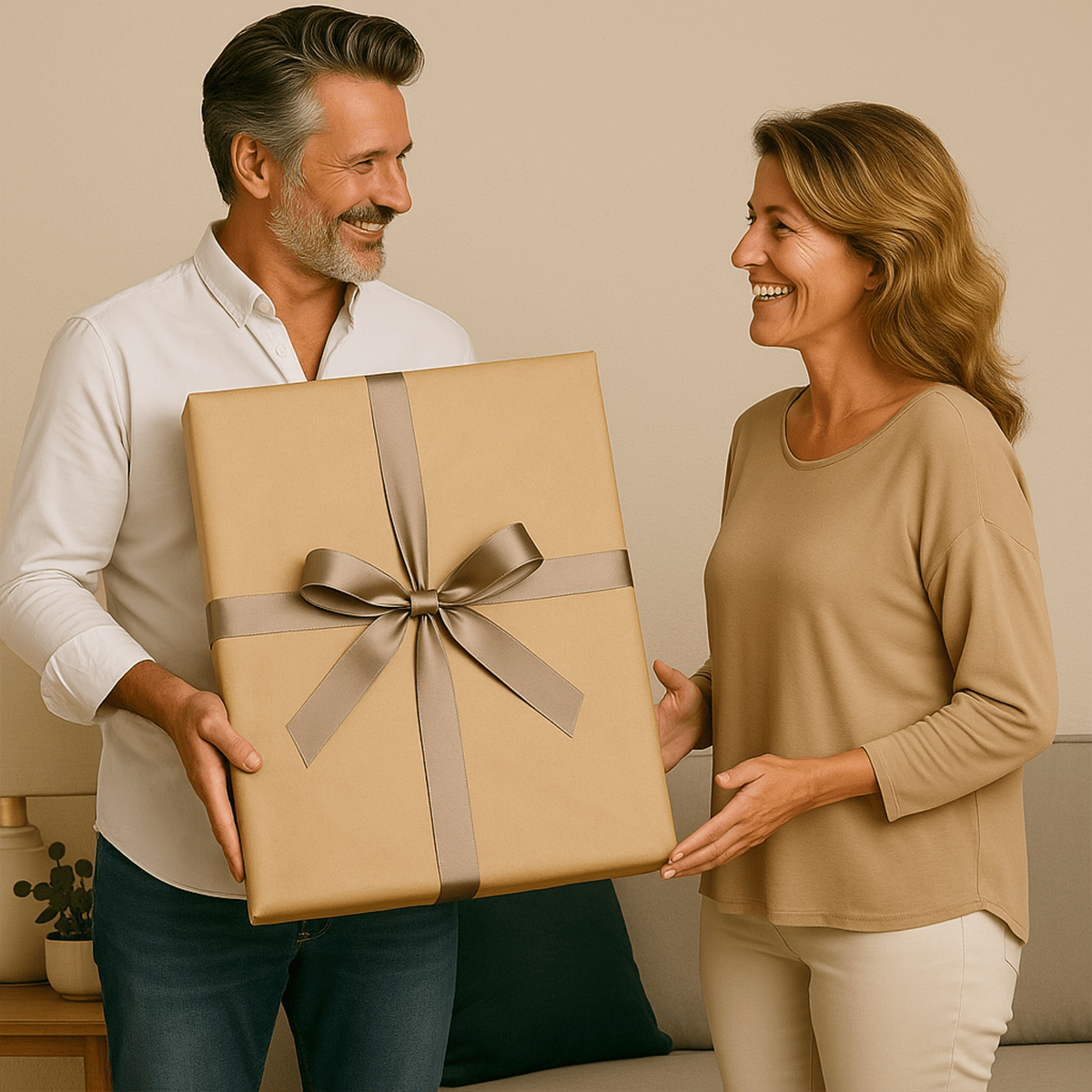 Portret małżonków - obraz na płótnie z Twojego zdjęcia - Wymaluj Prezent