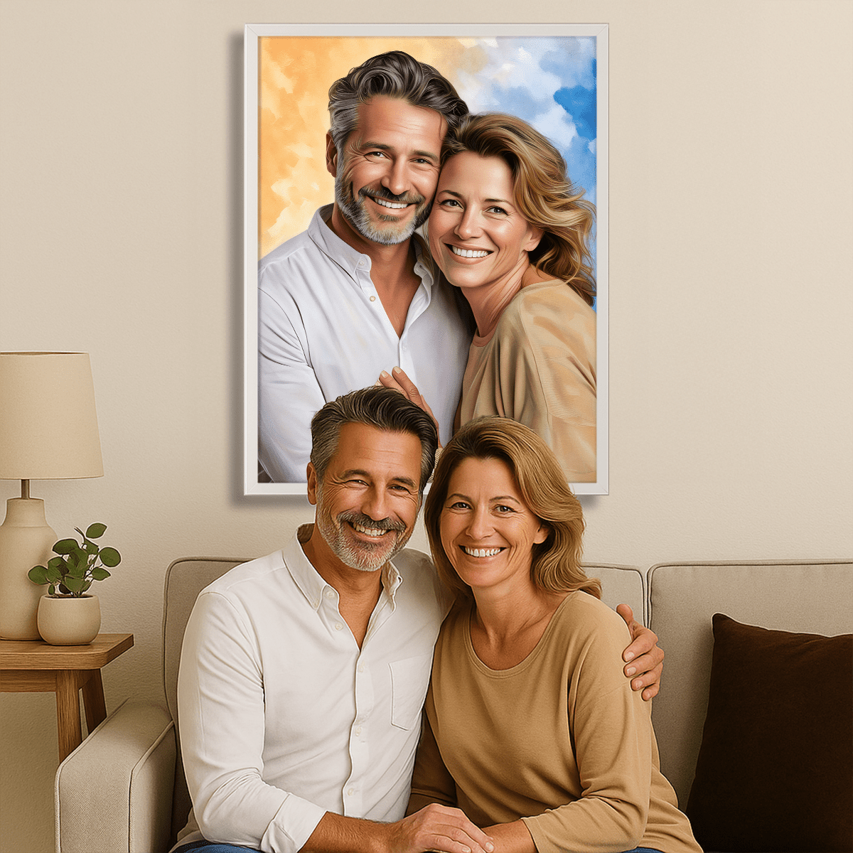 Image of Portret małżonków - obraz na płótnie z Twojego zdjęcia - Wymaluj Prezent