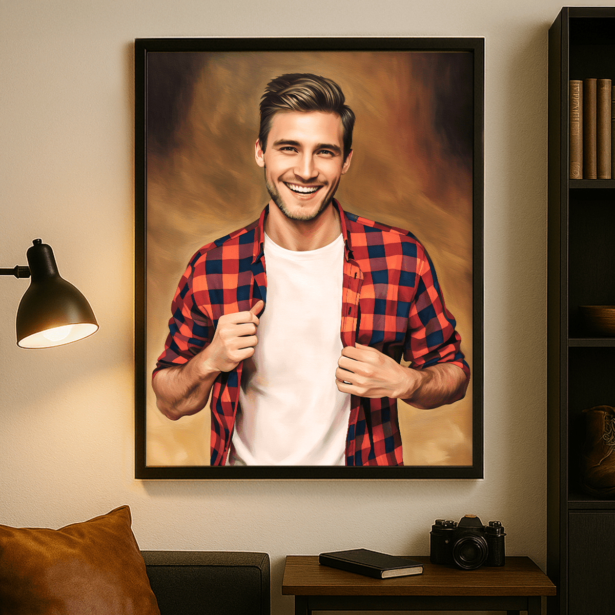 Image of Portret mężczyzny - obraz na płótnie z Twojego zdjęcia - Wymaluj Prezent