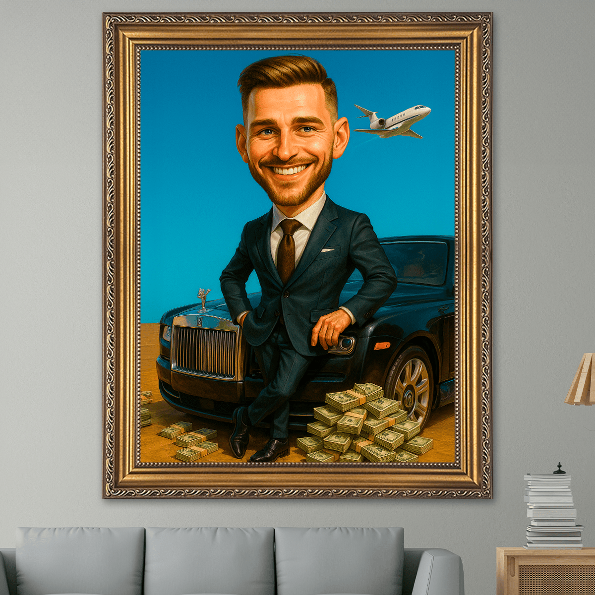 Image of Portret milionera - obraz na płótnie z Twojego zdjęcia - Wymaluj Prezent