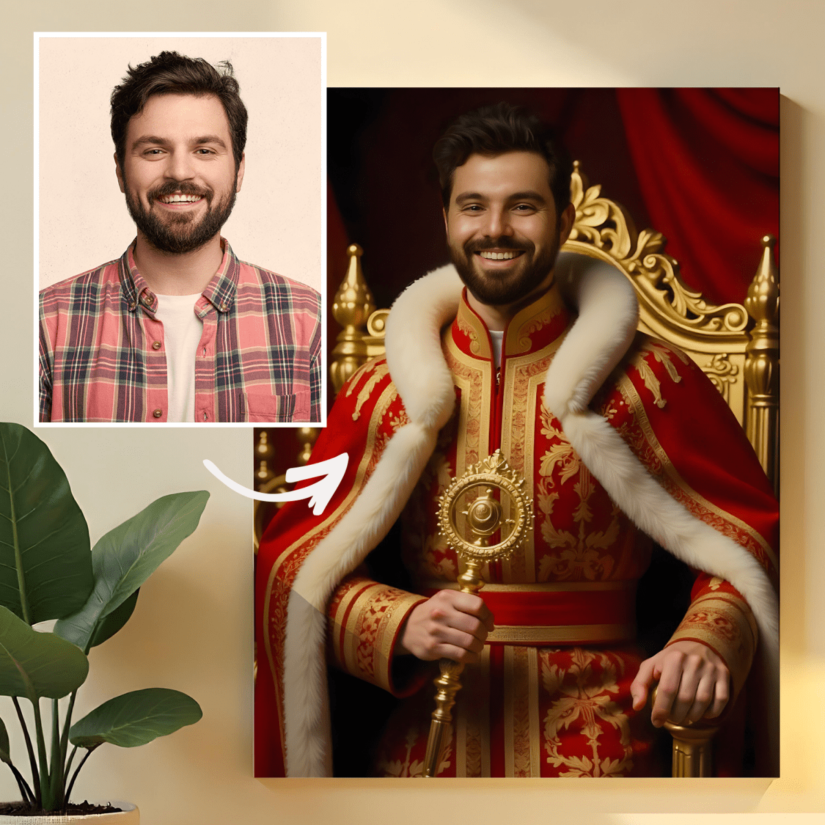 Image of Portret monarchy - obraz na płótnie z Twojego zdjęcia - Wymaluj Prezent