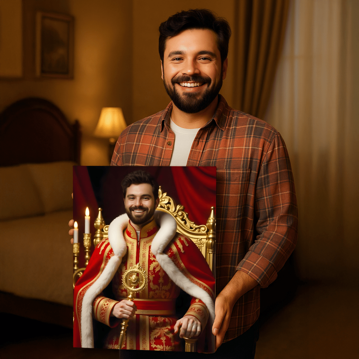 Image of Portret monarchy - obraz na płótnie z Twojego zdjęcia - Wymaluj Prezent