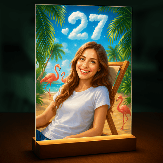 Portret na 27 urodziny - druk na szkle, portret z Twojego zdjęcia