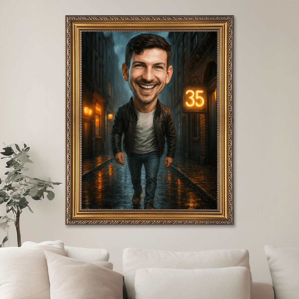 Image of Portret na 35 urodziny - obraz na płótnie z Twojego zdjęcia - Wymaluj Prezent