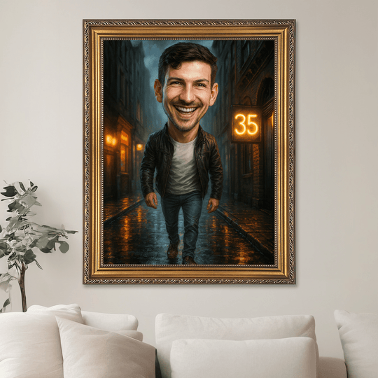 Portret na 35 urodziny - obraz na płótnie z Twojego zdjęcia