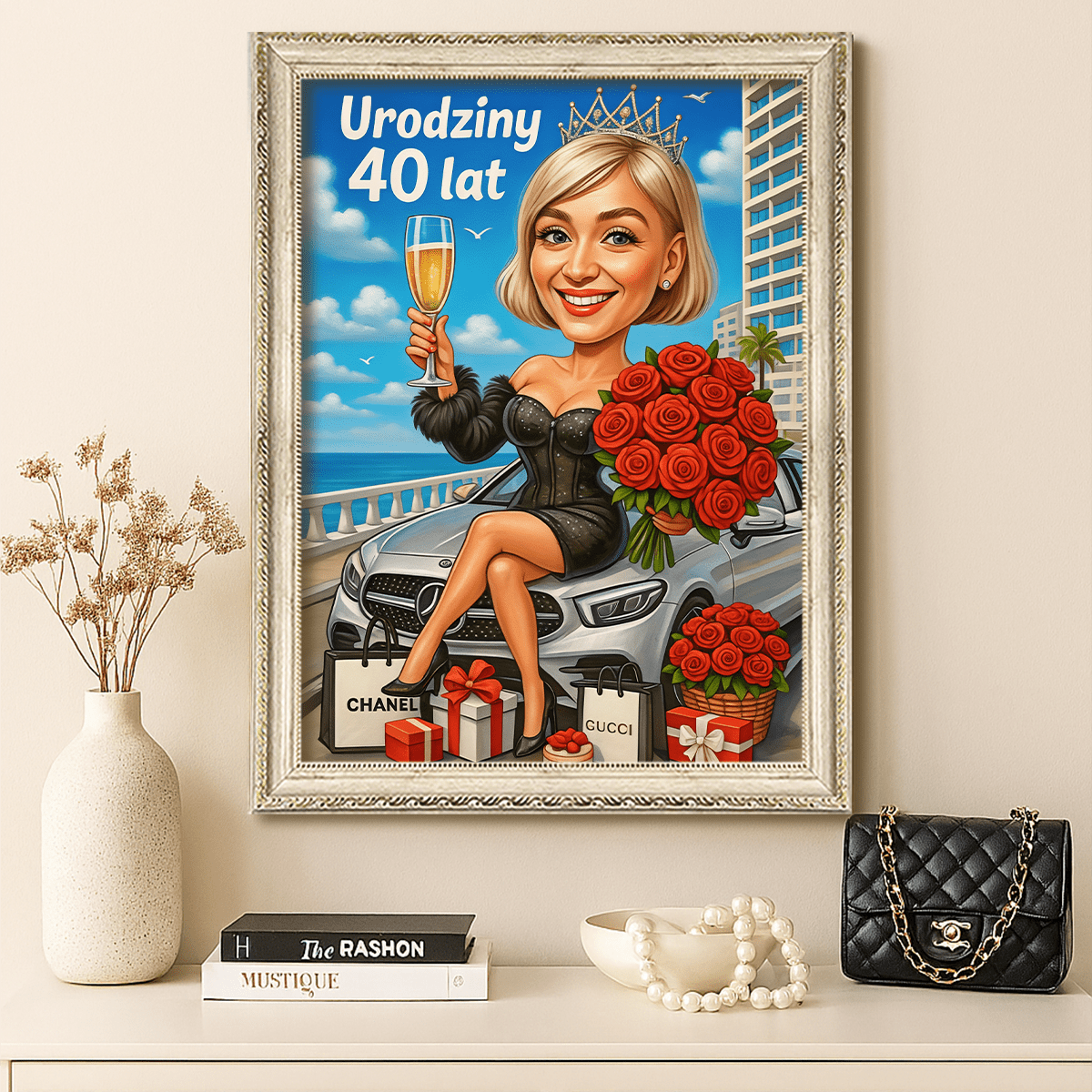 Image of Portret na 40. urodziny - obraz na płótnie z Twojego zdjęcia - Wymaluj Prezent