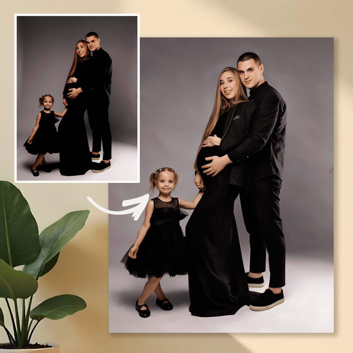 Image of Portret na Baby Shower - obraz na płótnie z Twojego zdjęcia - Wymaluj Prezent