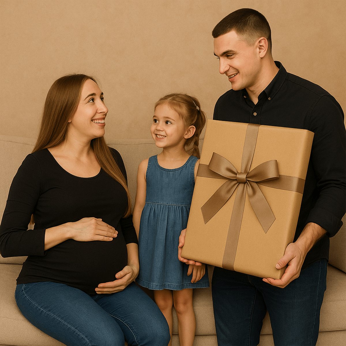 Portret na Baby Shower - obraz na płótnie z Twojego zdjęcia - Wymaluj Prezent