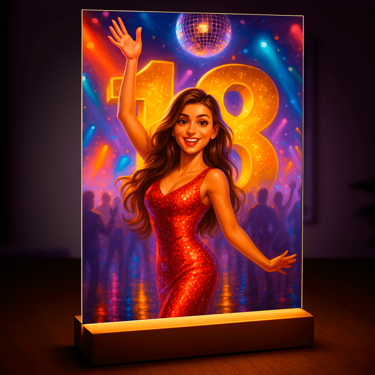 Image of Portret na osiemnastkę - druk na szkle, portret z Twojego zdjęcia - Wymaluj Prezent