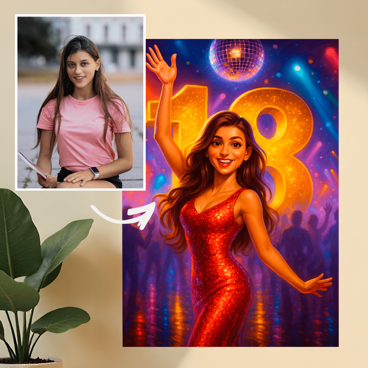 Portret na osiemnastkę - druk na szkle, portret z Twojego zdjęcia - Wymaluj Prezent