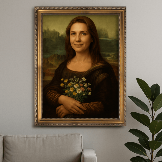 Portret nowej Mona Lisy - obraz na płótnie z Twojego zdjęcia