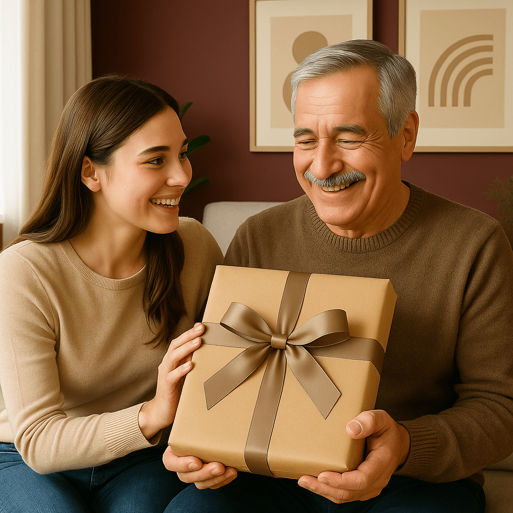 Portret ojca i córki - druk na szkle, portret z Twojego zdjęcia - Wymaluj Prezent