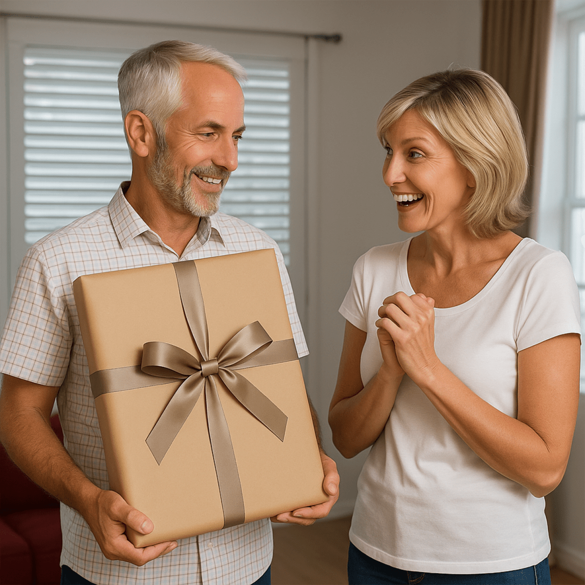 Image of Portret pary 30 lat razem - obraz na płótnie z Twojego zdjęcia - Wymaluj Prezent