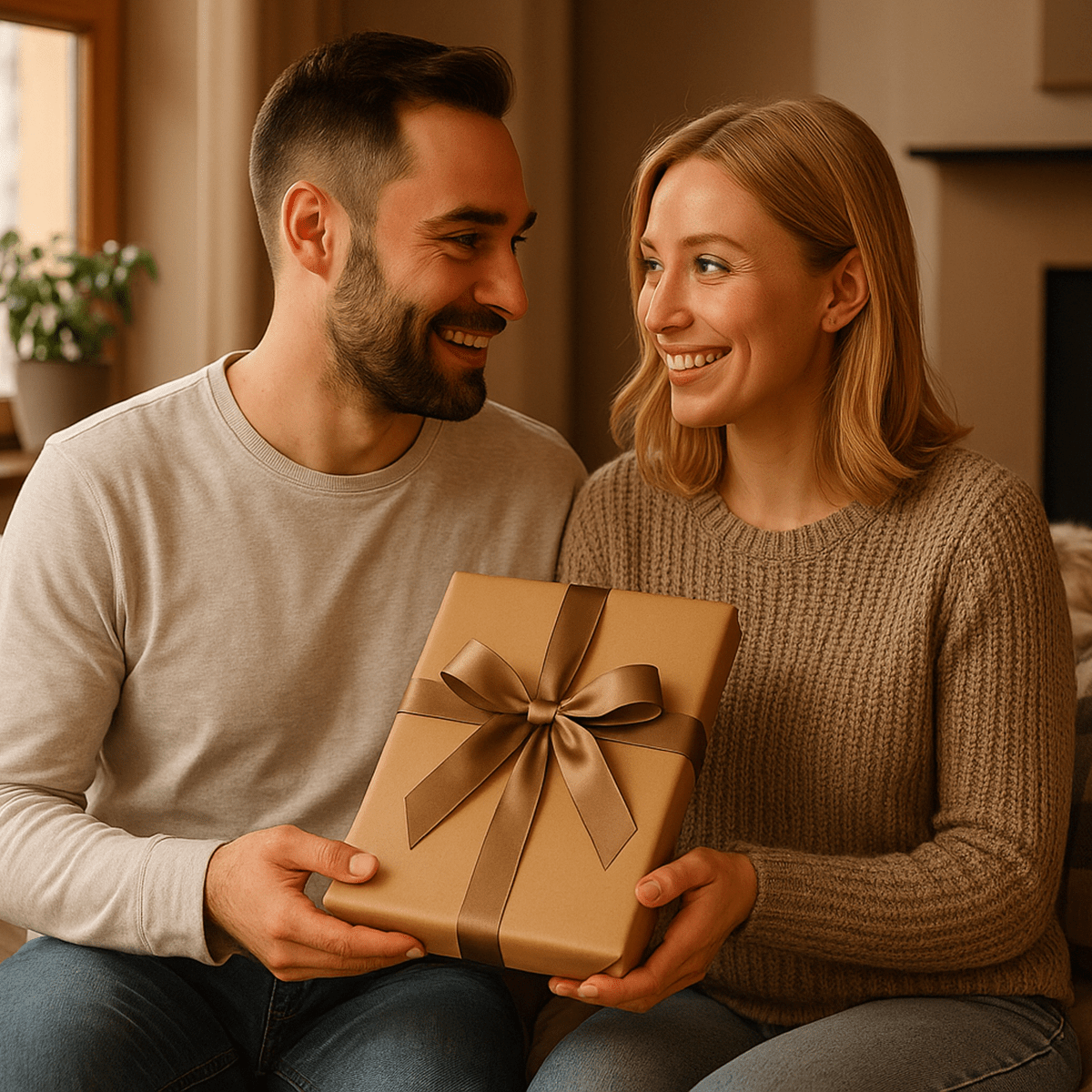 Portret pary + dowolny napis - druk na szkle, portret z Twojego zdjęcia - Wymaluj Prezent
