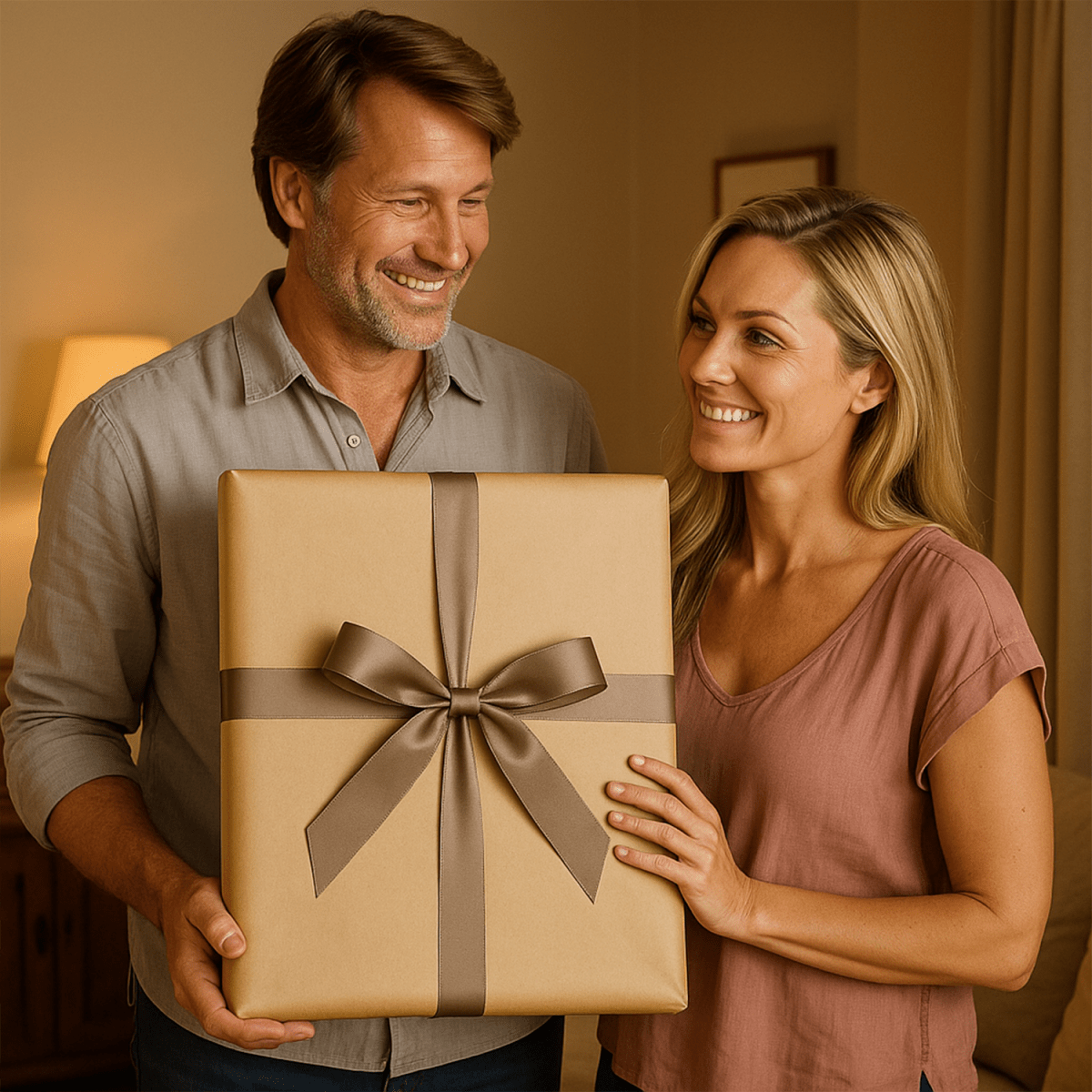 Image of Portret pary w stylu realistycznej karykatury - druk na szkle, portret z Twojego zdjęcia - Wymaluj Prezent