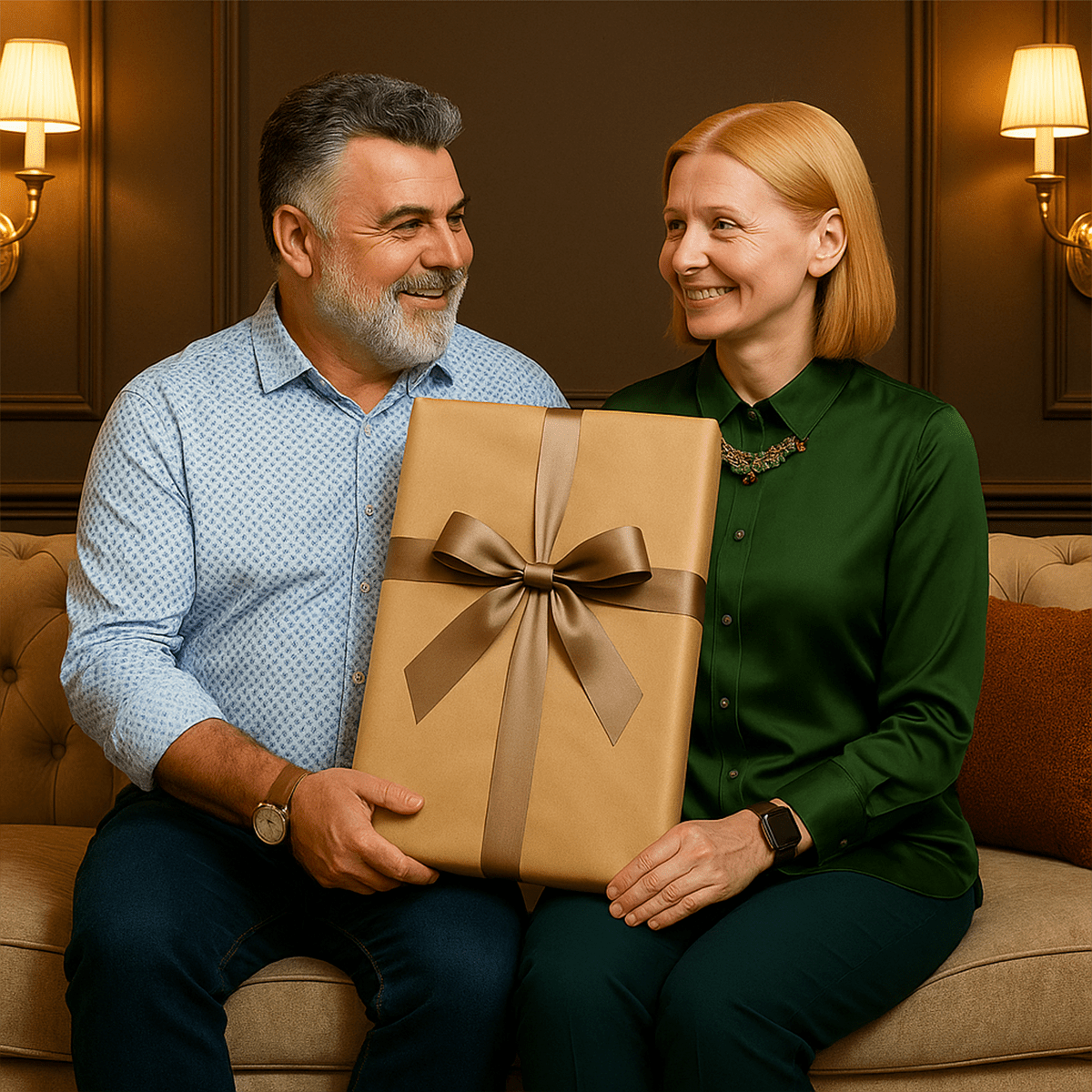 Image of Portret pary władców - obraz na płótnie z Twojego zdjęcia - Wymaluj Prezent