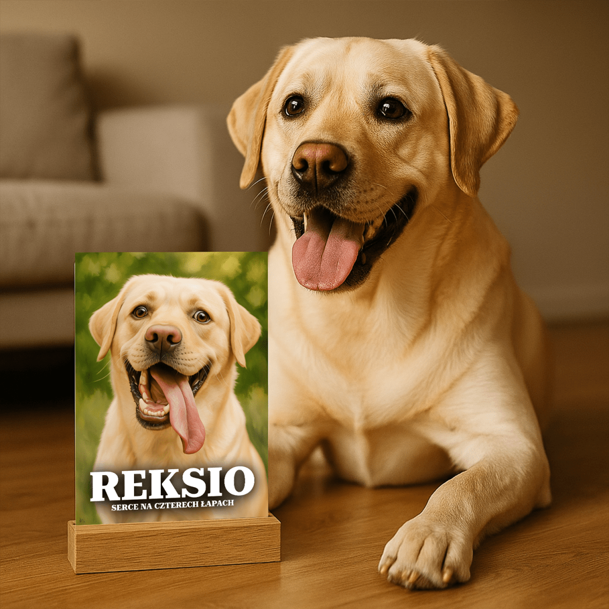 Image of Portret pupila + imię - druk na szkle, portret z Twojego zdjęcia - Wymaluj Prezent