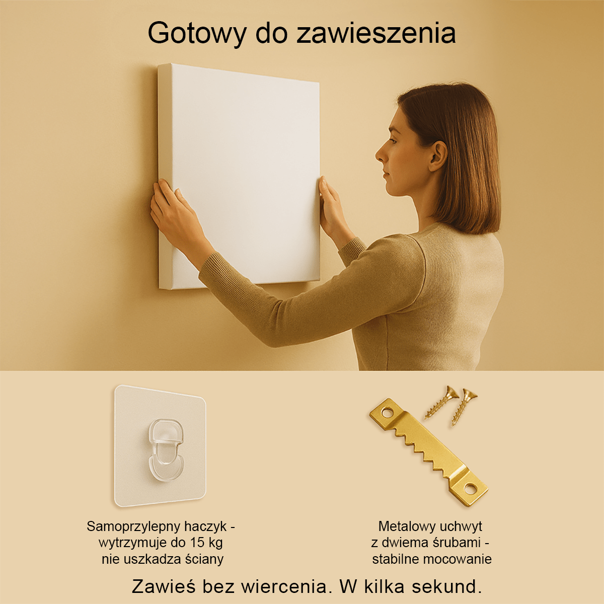 Portret pupila z niebieskim tłem - obraz na płótnie z Twojego zdjęcia - Wymaluj Prezent