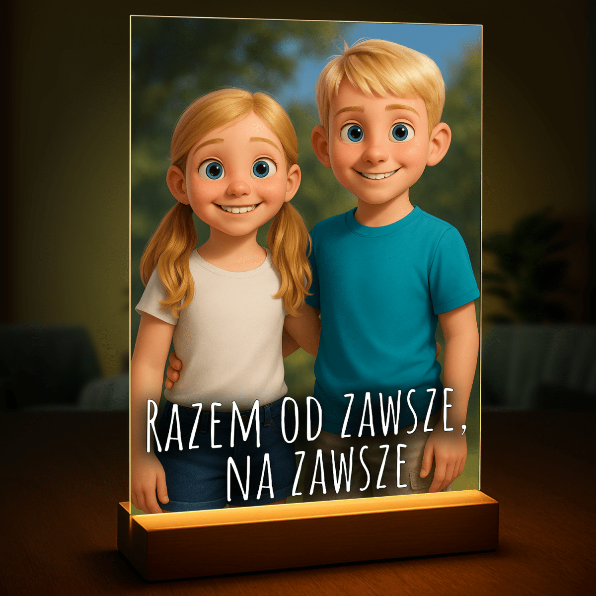 Portret razem od zawsze - druk na szkle, portret z Twojego zdjęcia - Wymaluj Prezent