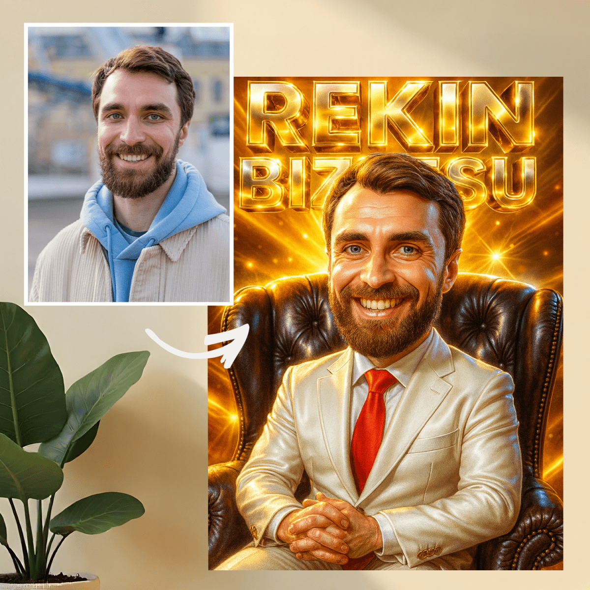 Image of Portret rekina biznesu - druk na szkle, portret z Twojego zdjęcia - Wymaluj Prezent