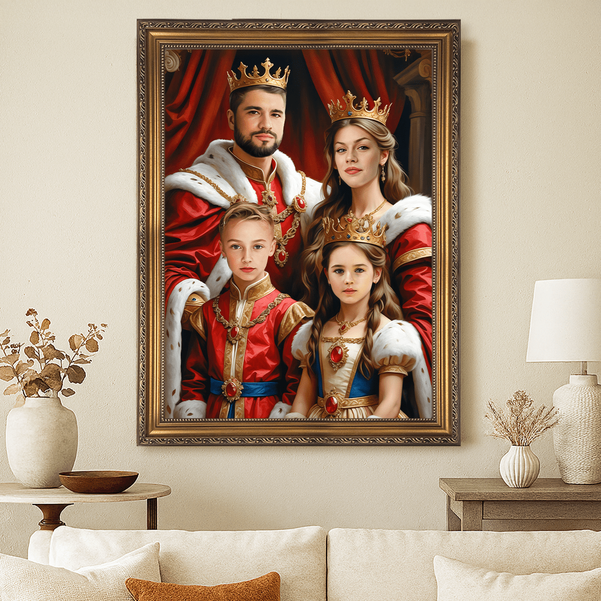 Image of Portret rodziny królewskiej - obraz na płótnie z Twojego zdjęcia - Wymaluj Prezent