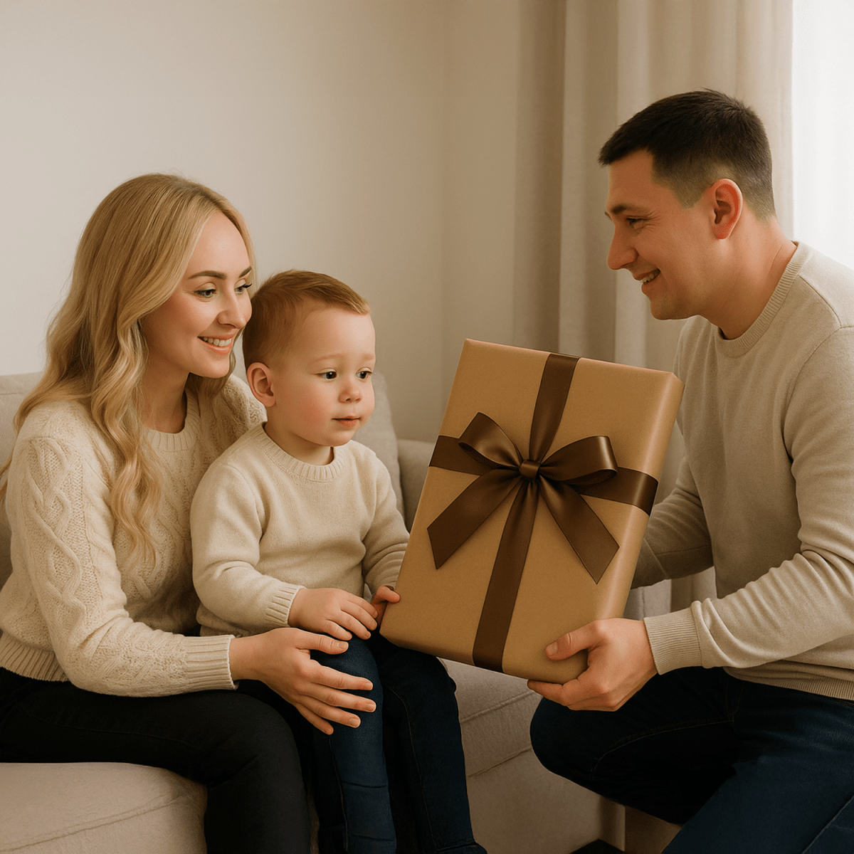 Image of Portret rodziny w animowanym stylu - obraz na płótnie z Twojego zdjęcia - Wymaluj Prezent