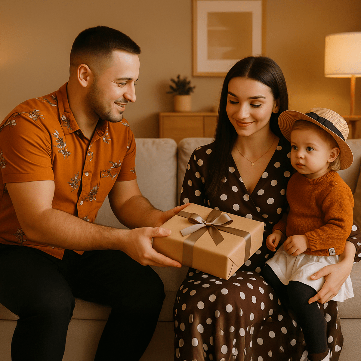 Portret rodziny w karykaturalnym stylu - druk na szkle, portret z Twojego zdjęcia - Wymaluj Prezent