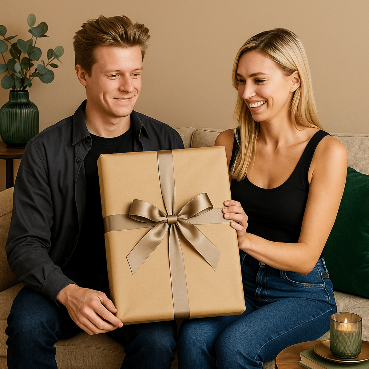 Portret siostry i brata - obraz na płótnie z Twojego zdjęcia - Wymaluj Prezent