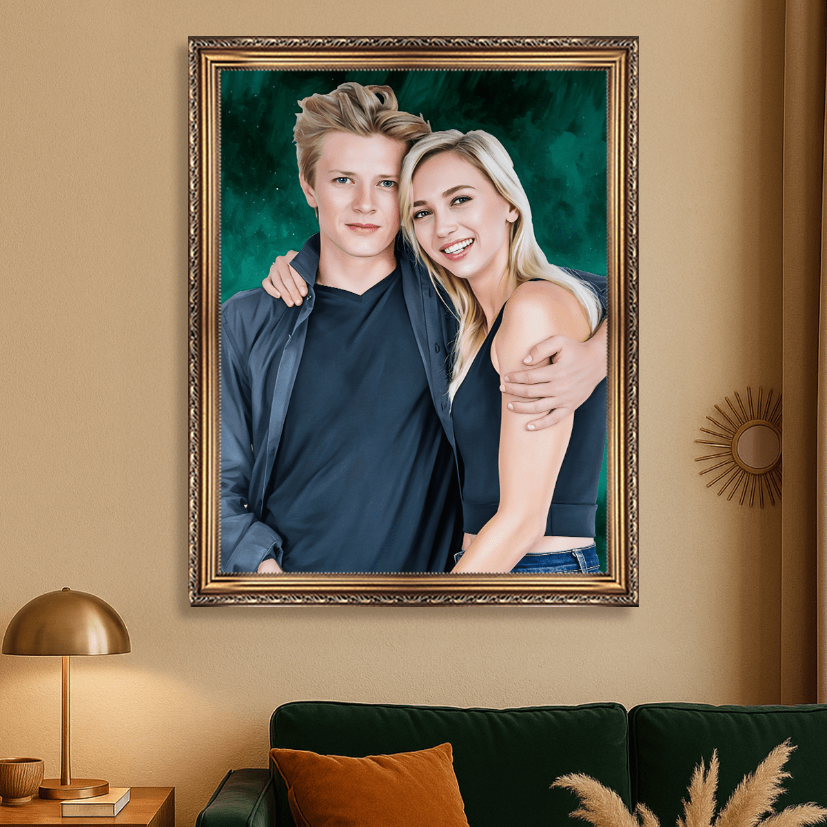 Image of Portret siostry i brata - obraz na płótnie z Twojego zdjęcia - Wymaluj Prezent