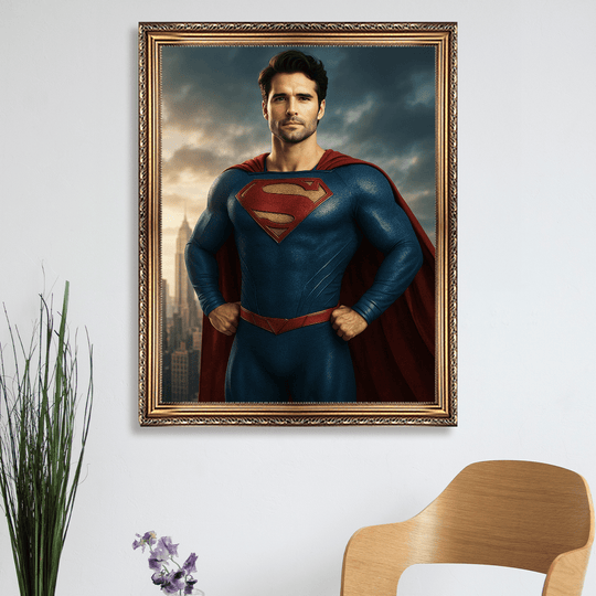 Portret superbohatera - obraz na płótnie z Twojego zdjęcia