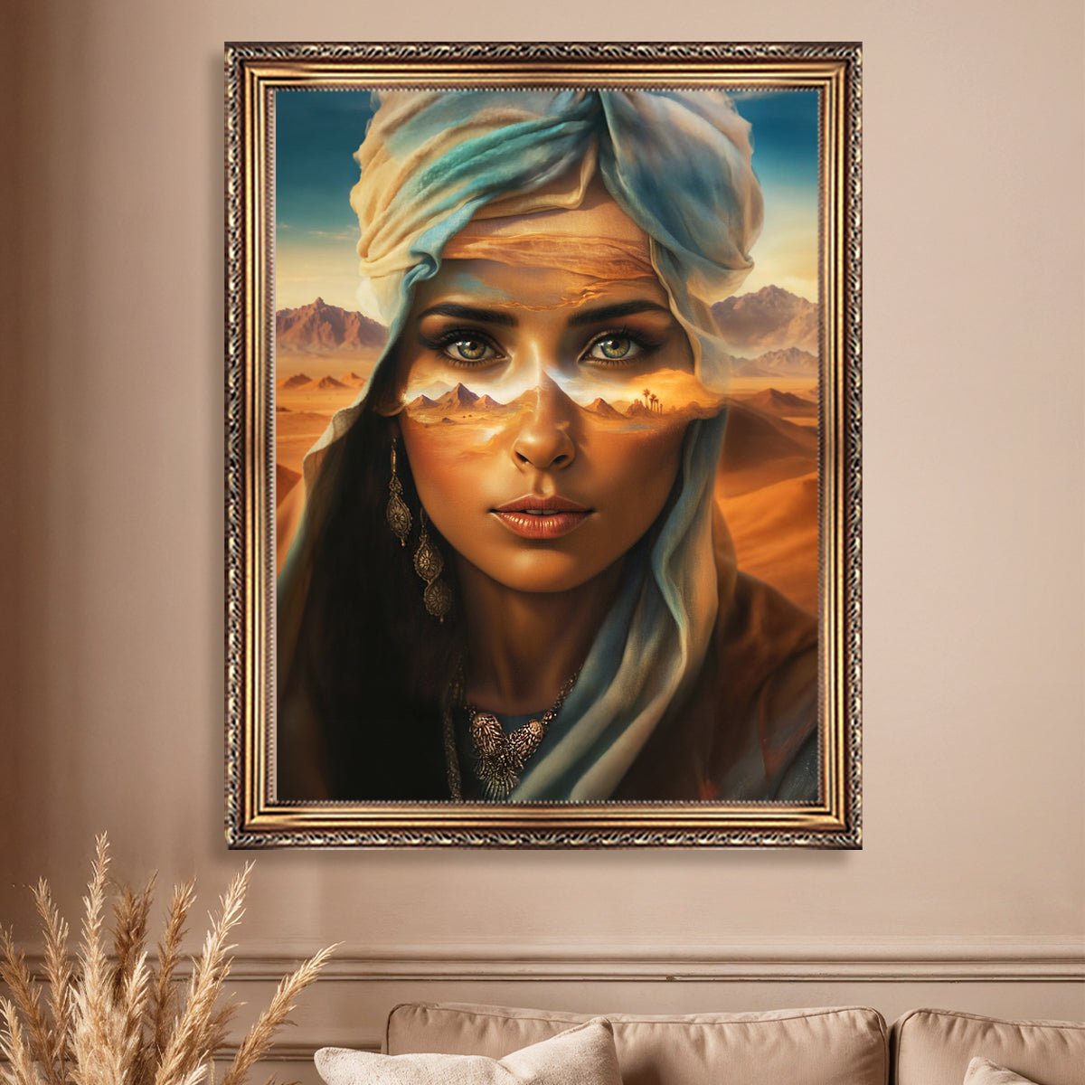 Image of Portret tajemnica Sahary - obraz na płótnie z Twojego zdjęcia - Wymaluj Prezent