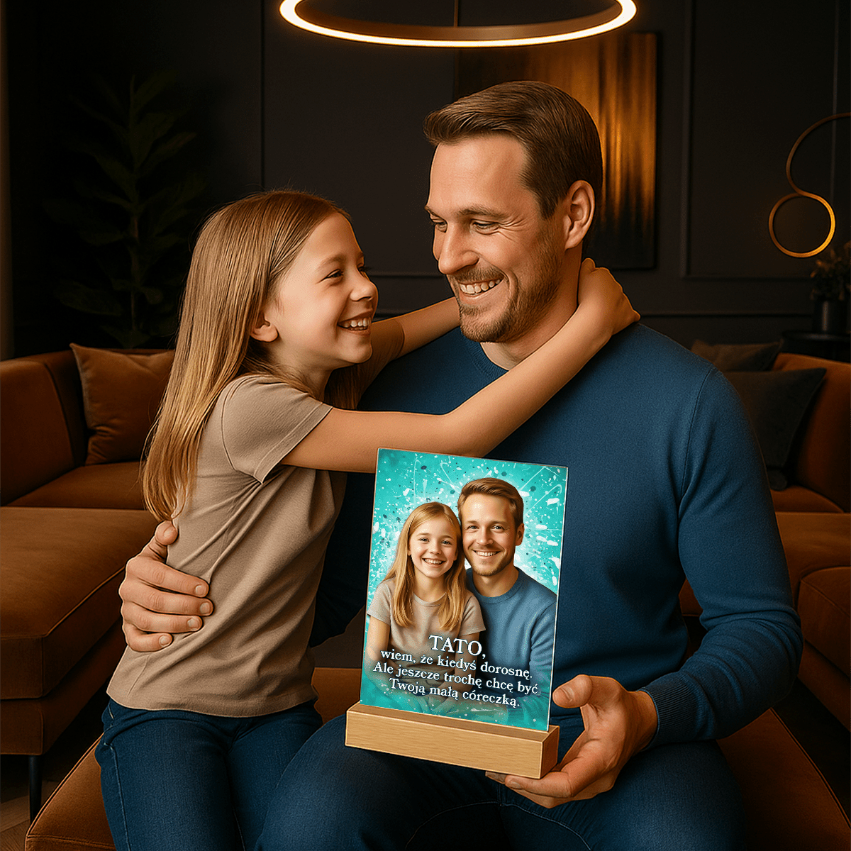 Portret taty z córką - druk na szkle, portret z Twojego zdjęcia - Wymaluj Prezent