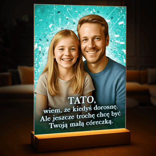 Portret taty z córką - druk na szkle, portret z Twojego zdjęcia