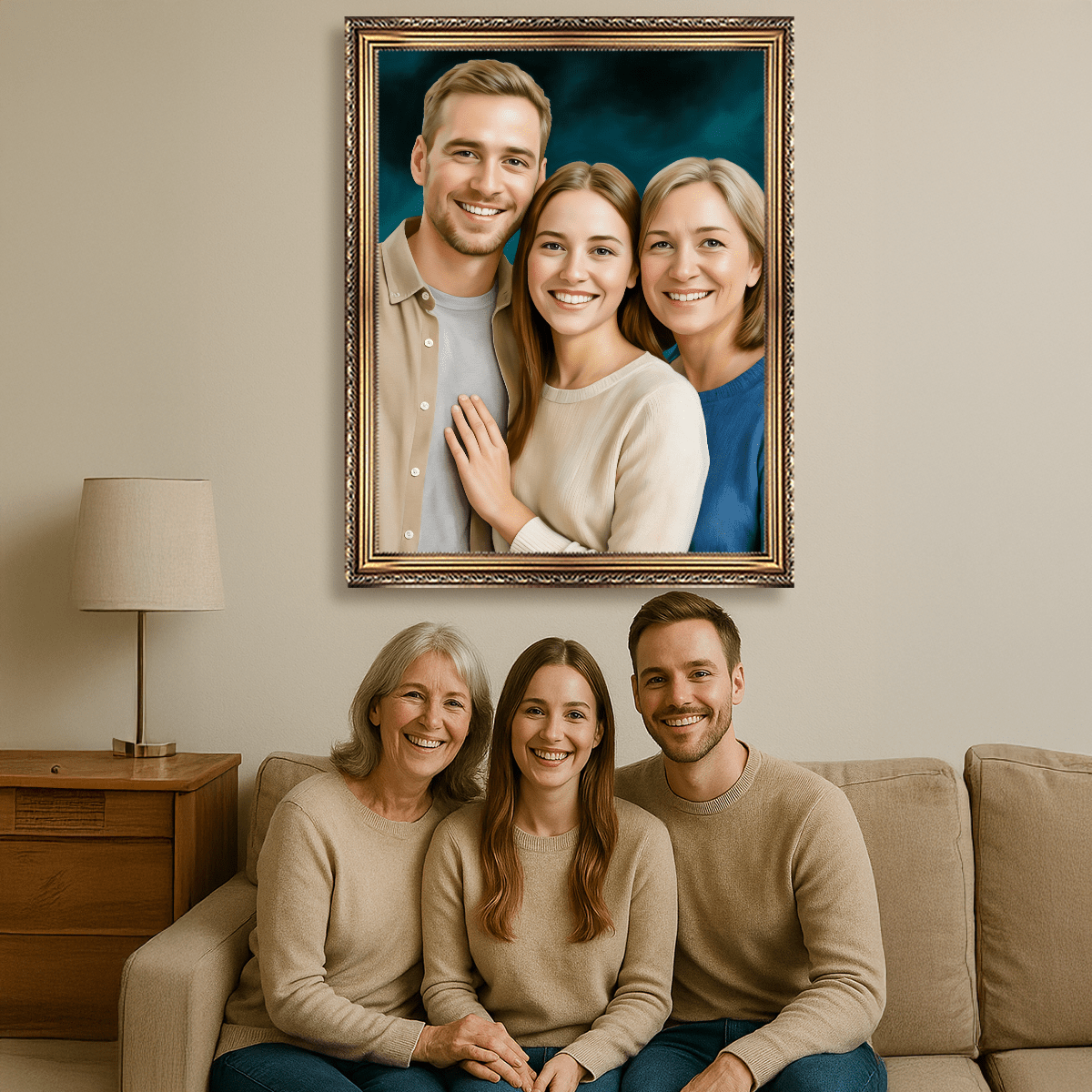 Image of Portret teściowej - obraz na płótnie z Twojego zdjęcia - Wymaluj Prezent