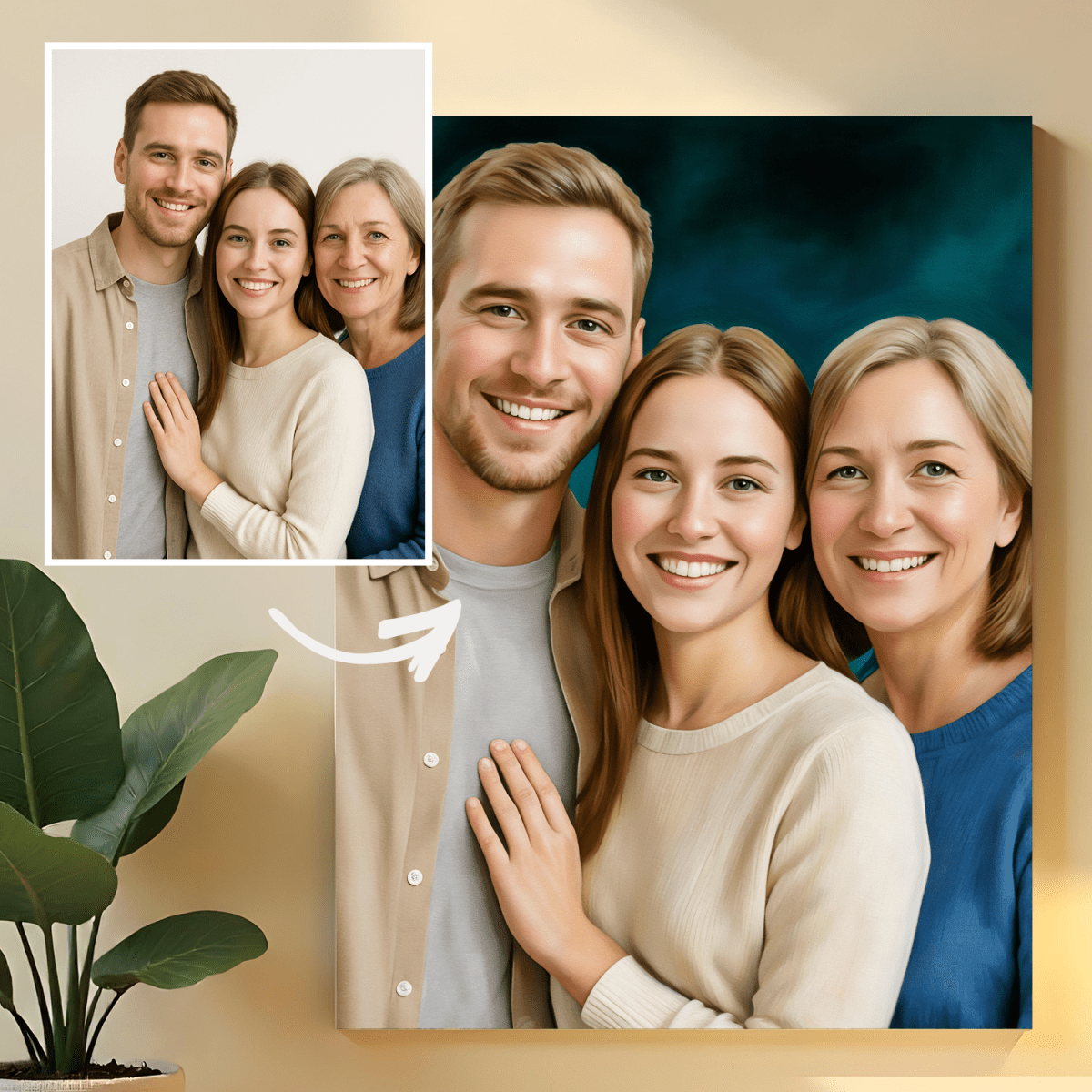 Image of Portret teściowej - obraz na płótnie z Twojego zdjęcia - Wymaluj Prezent