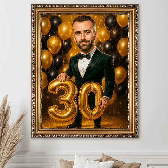 Portret trzydziestolatka - obraz na płótnie z Twojego zdjęcia