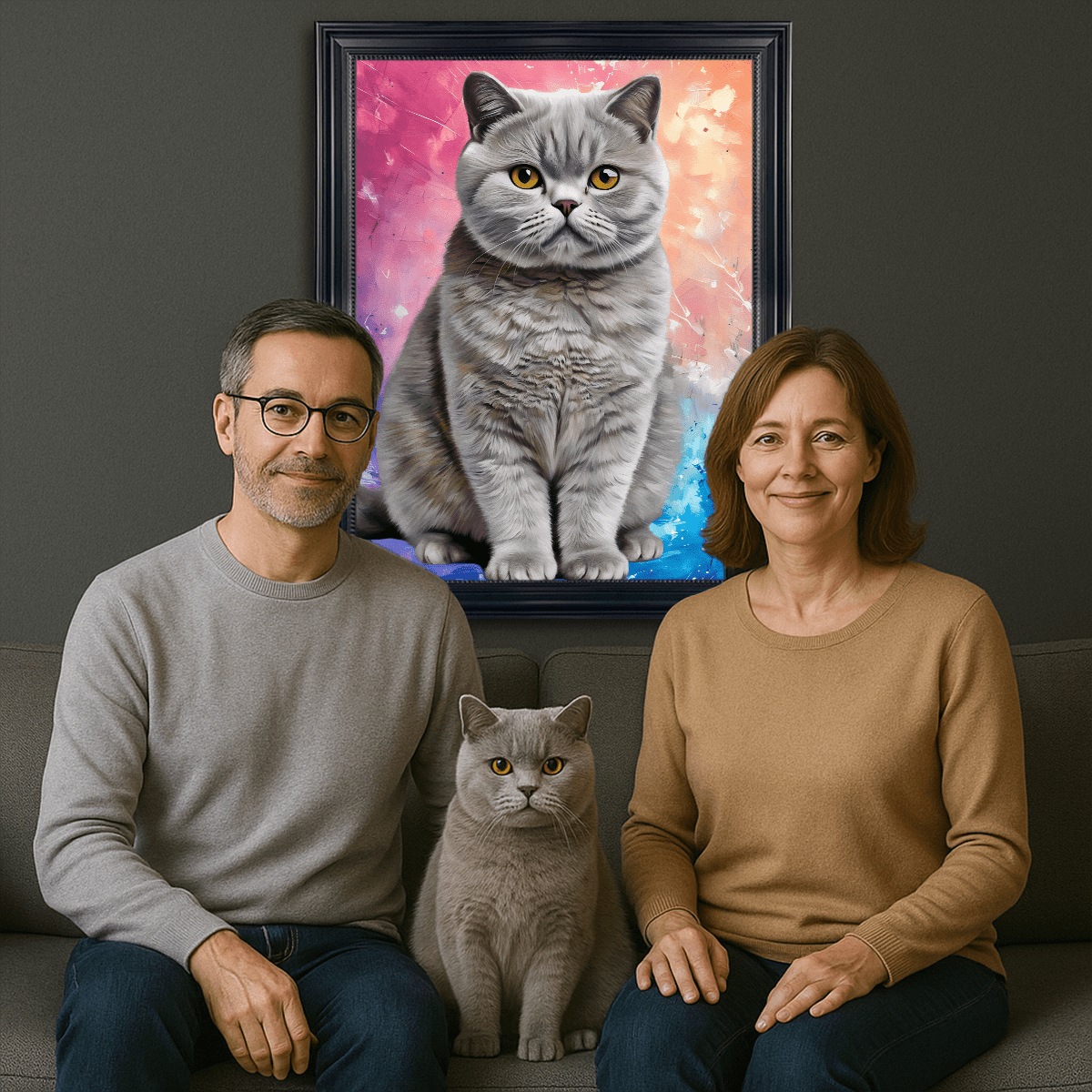 Image of Portret ukochanego kota - obraz na płótnie z Twojego zdjęcia - Wymaluj Prezent