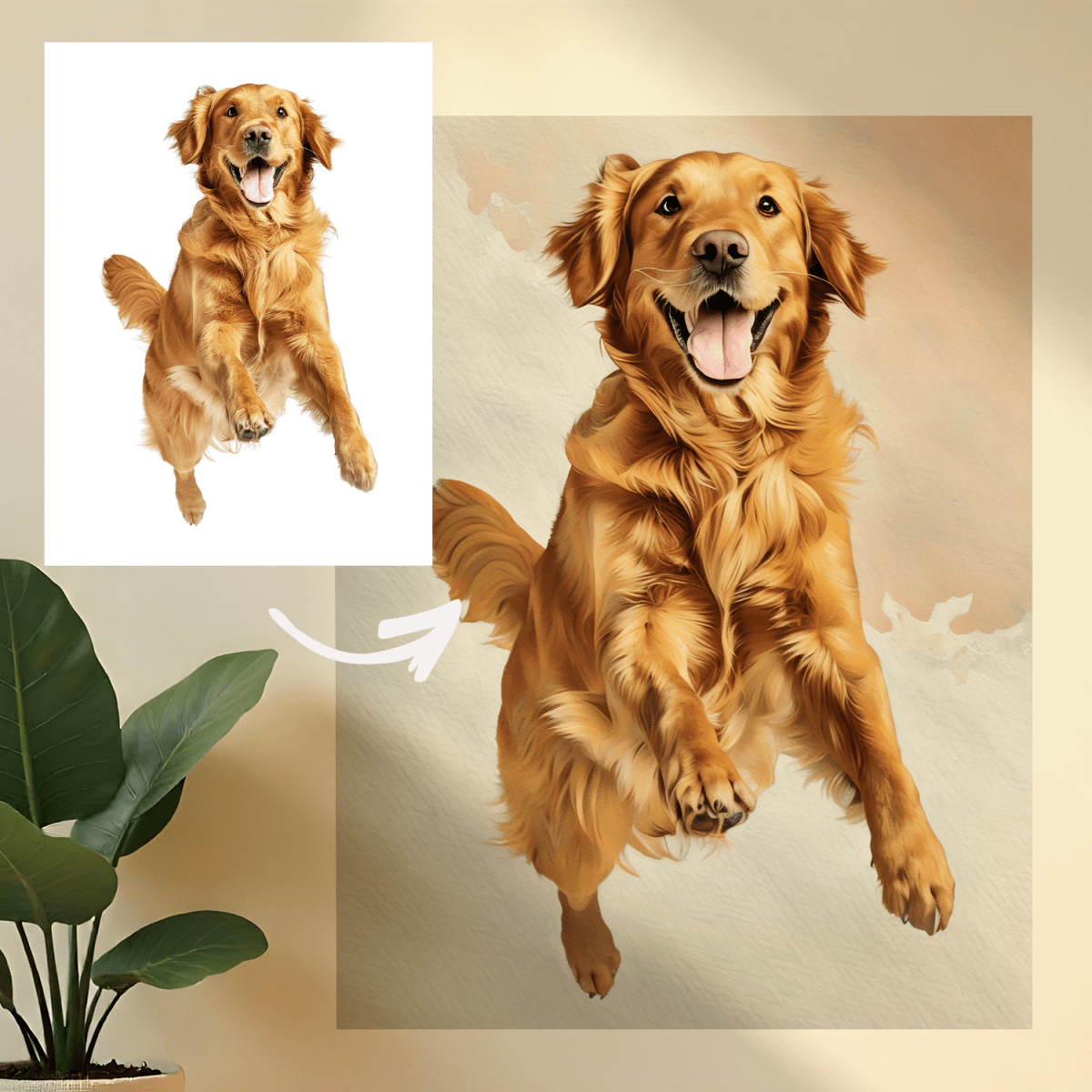 Portret ukochanego pupila - obraz na płótnie z Twojego zdjęcia - Wymaluj Prezent