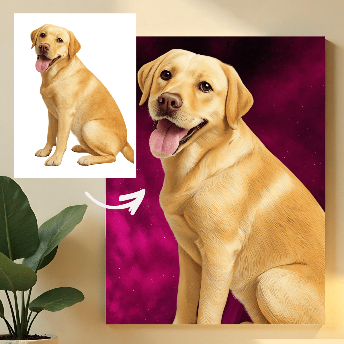 Portret ukochanego zwierzaka - obraz na płótnie z Twojego zdjęcia - Wymaluj Prezent